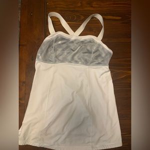 Lululemon tank top size 6. White and grey